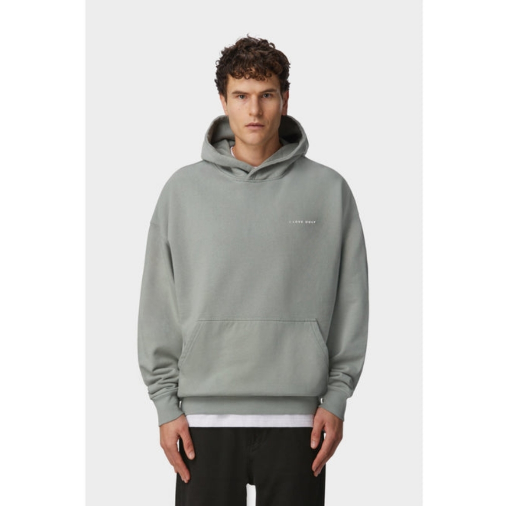 Box hoodie, dusty green, large